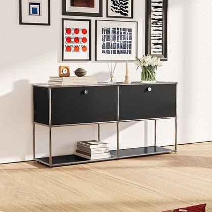 Modern Storage Cabinet Sideboard Versatile Free-Standing Organizer Cabinets - Image 2