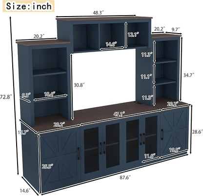 LUMISOL 4-Piece Entertainment Center Wall Unit - Image 3