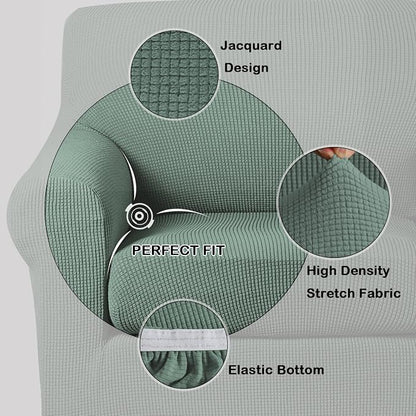 Turquoize 2 Piece Chair Covers Chair Slipcovers - Image 3