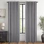 MIULEE 100% Blackout Linen Curtains 42 x 72 Inch Glacier Gray 2 Panels | by MIULEE