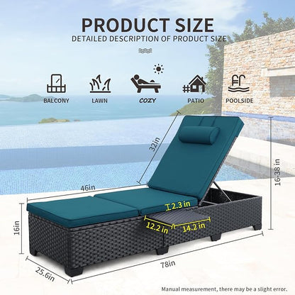 WAROOM Outdoor Chaise Lounge Chairs - Image 2