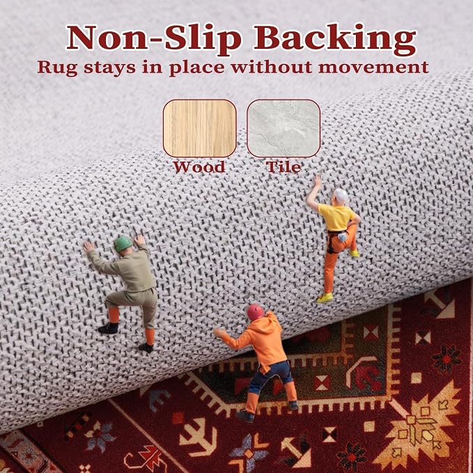 SERISSA 2x3 Washable Non Slip Boho Small Area Rug - Image 5