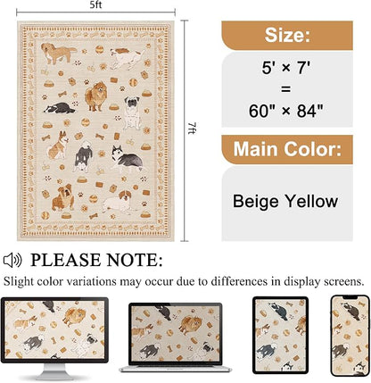 DUKINO 5x7 Area Rugs, Washable Dog Rug - Image 2