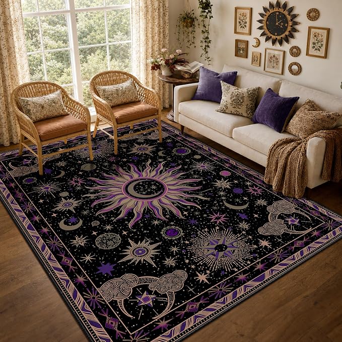 Vacuum-Friendly, 6x9 Washable Area Rug by meejou