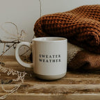 Sweet Water Decor Sweater Weather Stoneware Coffee Mug | Novelty Coffee Mugs | Microwave & Dishwasher Safe | 14oz Coffee Cup | Fall Gifts | Winter Coffee Mug