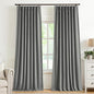 Vision Home Pinch Pleated Dark Grey Blackout Curtains 95 inch Linen Blended by VisionHome