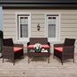 GarveeLife 4-Piece Patio Furniture Set, Rattan Outdoor Furniture by GarveeLife