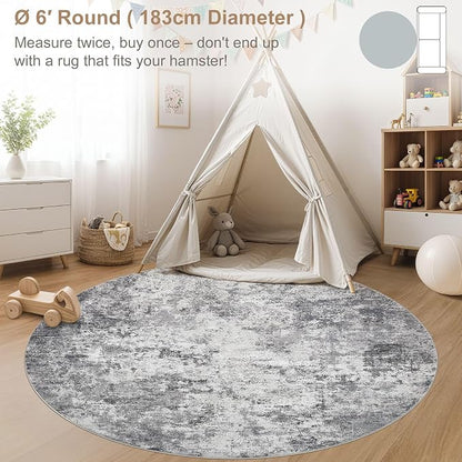 UERMEI 6ft Round Area Rug Living Room Rugs - Image 5