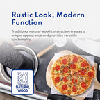 New Star Foodservice 50257 Restaurant-Grade Wooden Pizza Peel, 16" L x 12" W Plate, with 26" L Wooden Handle, 42" Overall Length