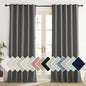 NICETOWN Grizzle Gray Vintage Linen 100% Blackout Curtains by NICETOWN