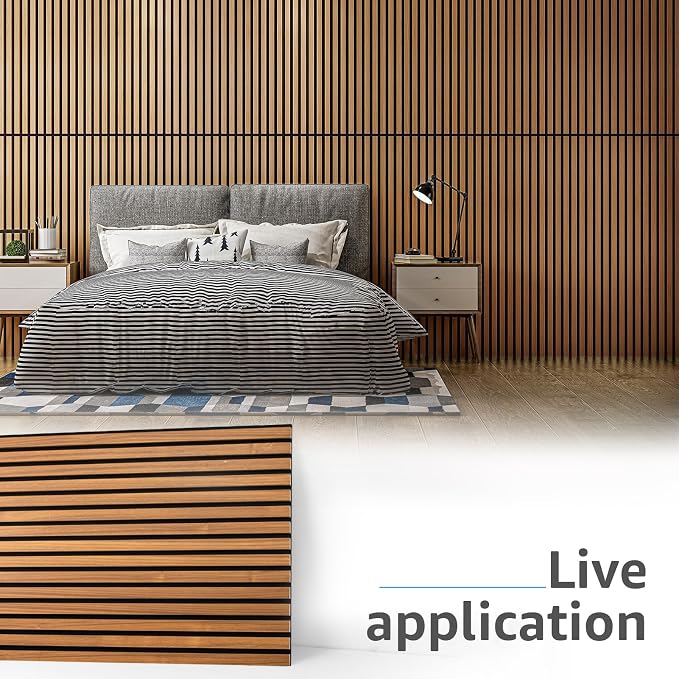 Art3d 4 Pack 47.2 x 23.6in. Wood Slat Acoustic Panels - Image 2
