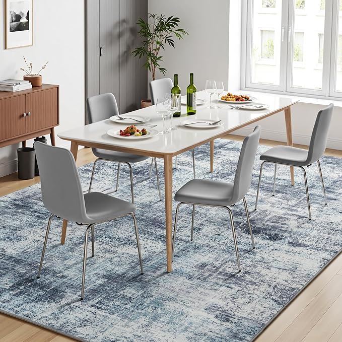 Lofus 5x7 Area Rug for Living Room, Abstract Washable Non-Slip Rugs, Dining Room - Image 3