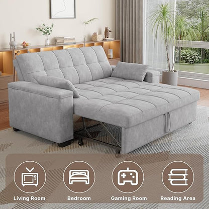 Gizoon Convertible Sofa Bed Futon, 70.9'' Sleeper Loveseat - Image 5