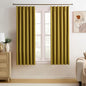 Yellow Pinch Pleated Curtains 63 Inch Length 2 Panels Set Noise Cancelling by KEQIAOSUOCAI