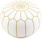 Marrakesh Gallery Genuine Leather Round Pouf Unstuffed by MarrakeshGallery