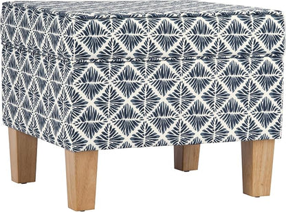 HomePop Home Decor |Upholstered Modern Rectangular Storage Ottoman | Hinged Lid - Image 7