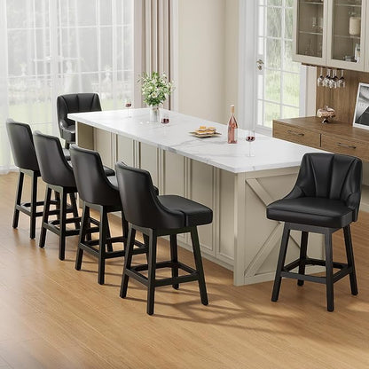 YaFiti Swivel Bar Stools Set of 4, 26 Inch Counter Height Bar Stools - Image 9