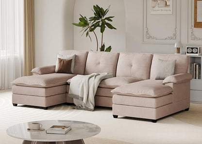 110" U-Shaped Sectional Sofa by Meilocar