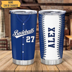 Hyturtle Personalized Baseball Tumbler Baseball Players Design Stainless Steel Double Walled Vacuum Insulated Tumblers 20oz30oz Coffee Travel Mug Cup Christmas Gift For Men Boys Friends Dad Sports Fan