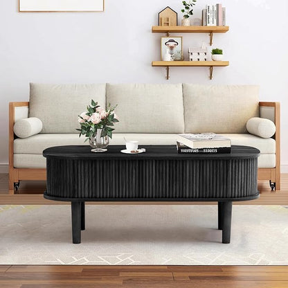 Fully Assembled Fluted Lift Top Coffee Table - Image 6