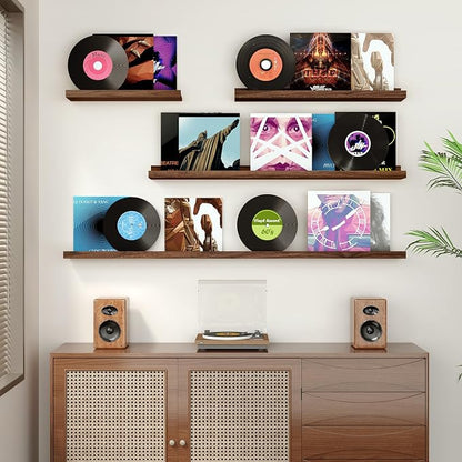 Floating Shelves for Wall, 16 inch Wood Floating Shelves Set of 2, Picture - Image 2