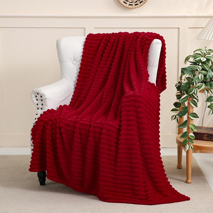 Red Fleece Throw Blanket 90”×90” - Image 3