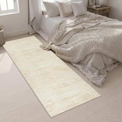 3x10 Washable Runner Rug：Modern Abstract Kitchen Soft Carpet Beige | - Image 5