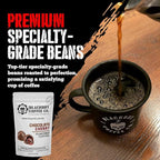 Blackout Coffee Chocolate Cherry Flavored Medium Roast - Freshly Roasted in the USA - 12 oz Ground Coffee Pouch