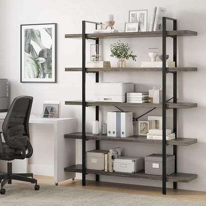 OtterOasis Heavy Duty 5-Tier Industrial Bookcase, 120lbs Shelf Capacity - Image 7