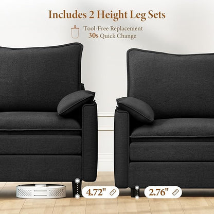 Vesgantti Large Modular Sectional Sofa, Big Comfy Cloud Couch - Image 3