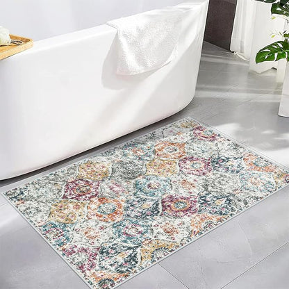 Lahome Moroccan Trellis Entryway Rug, 2x3 Kitchen Rugs Non Slip Washable - Image 5
