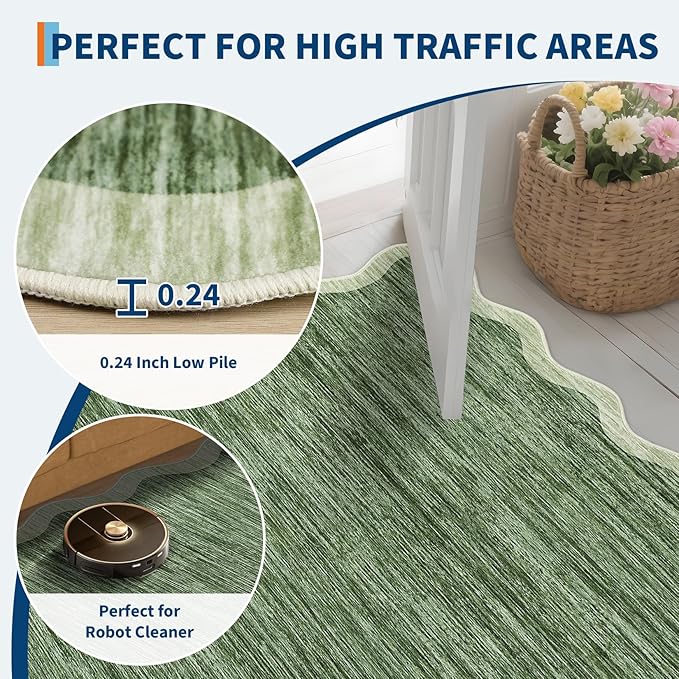 GarveeHome Scalloped Large 10x13 Rug - Image 5