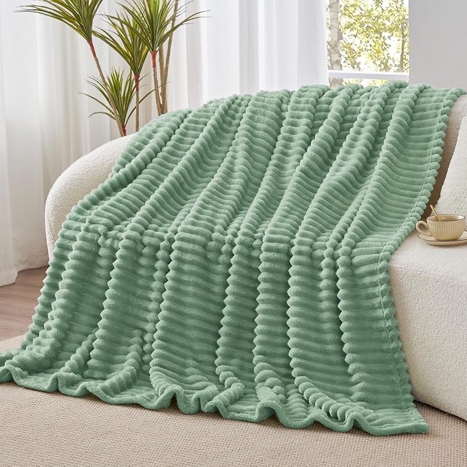 BEDELITE Ribbed Twin Blanket for Couch & Bed, Warm Yet Lightweight, Ribbed - Image 8