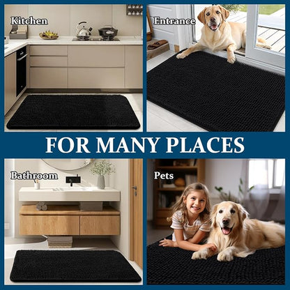 OLANLY Dog Door Mat for Muddy Paws 70x35, Super Absorbent Chenille Mud Mat | - Image 8