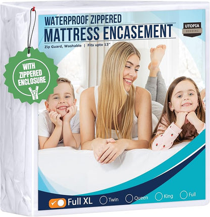 Utopia Bedding Mattress Protector Zippered Full XL Size, 100% Waterproof Bed by UTOPIABEDDING