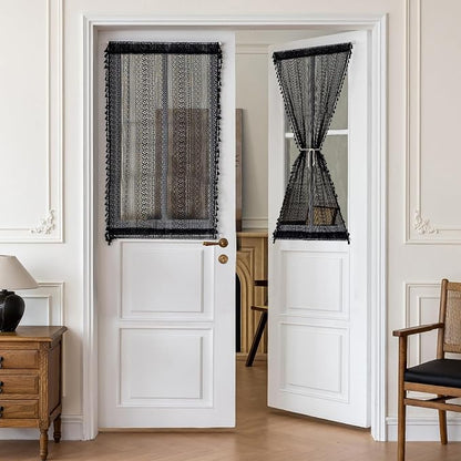 Sutuo Home Black French Door Curtains by SutuoHome