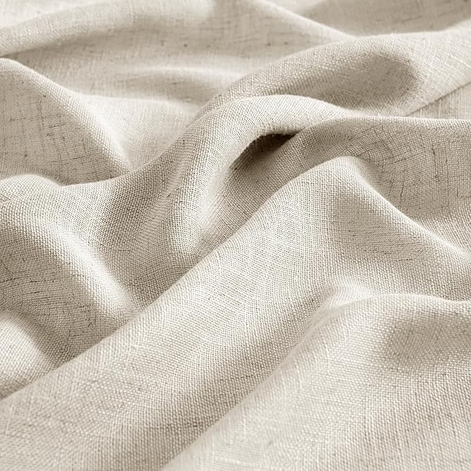 MIULEE Cream Linen Curtains 52x96 Inches Long - Image 4