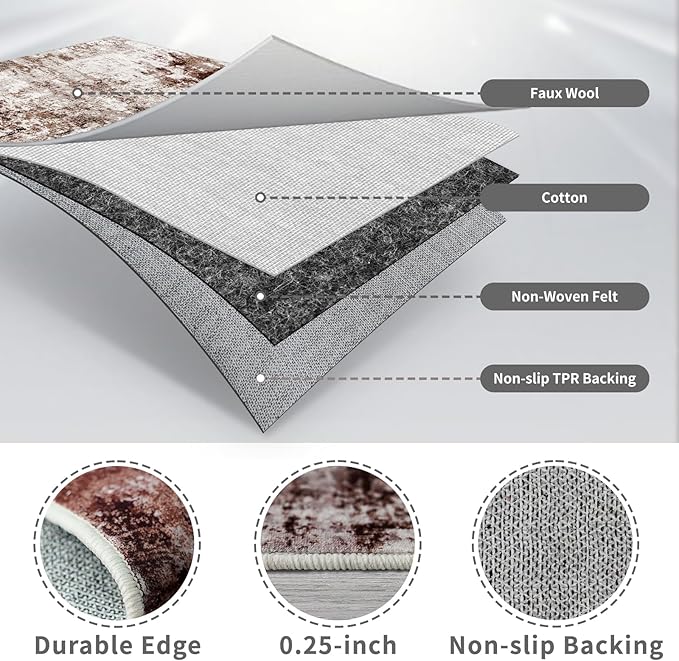 3x16 Washable Runner Rug for Hallway: Extra Long Runners for Entryway Living - Image 6