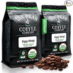 The Bean Organic Coffee Company Egg Nog, Medium Roast, Whole Bean Coffee, 16-Ounce Bags (Pack of 2)