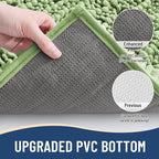 Arotive Luxury Chenille Bathroom Rug Mat, Extra Soft Thick Absorbent Shaggy Bath Rugs, Non-Slip Machine Wash Dry, Plush Bath Mats for Bathroom, Shower and Tub, 36x24, Sage Green