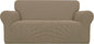 Easy-Going Stretch Oversized Loveseat Couch Covers Washable Tan | 1-Piece Large by Easy-Going