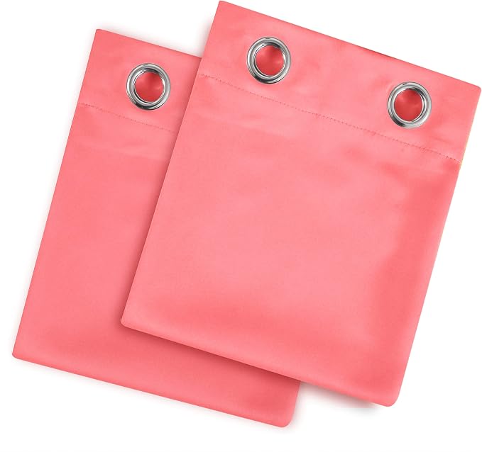 Blackout Curtains 38 x 84 inch/Coral Curtains Set of 2 Panels/Thermal Insulated - Image 9