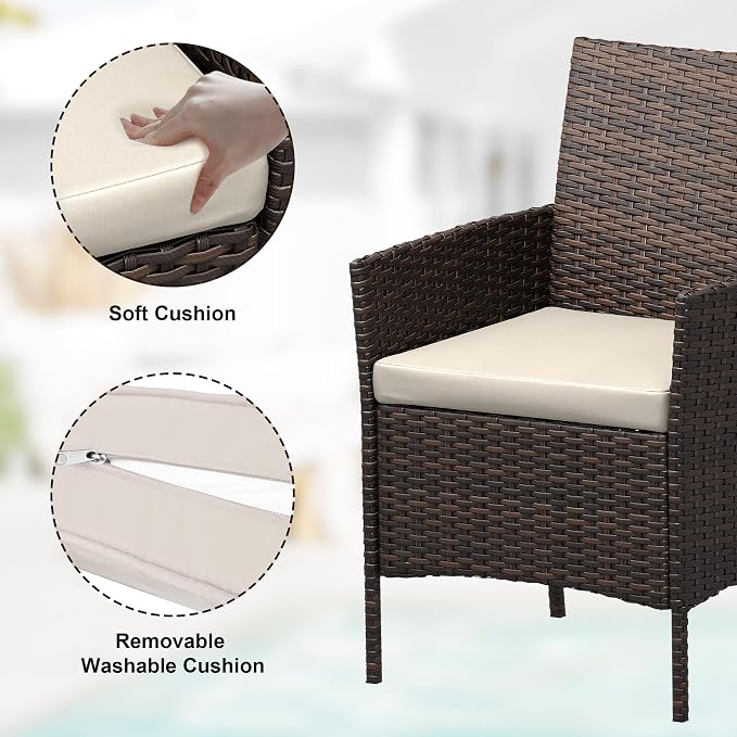 GarveeLife 3 Pieces Patio Furniture Set, Outdoor Furniture Sets - Image 4
