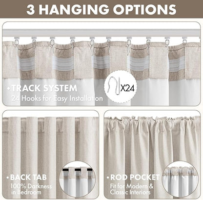 MIULEE 100% Blackout Linen Curtains - Image 5