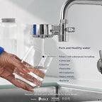 Tappwater EcoPro Compact - Smallest Tap Water Filter Available, Filters 100+ substances. 5 Stage Nanotechnology Water Filtration System. Faucet Water Filter (Chrome)