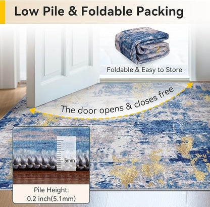 RELEANY Washable Round 6ft Area Rug - Image 3