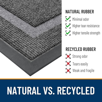 OLANLY Front Door Mat Outside 29.5x17, All-Season Heavy-Duty Rubber Doormat | - Image 5