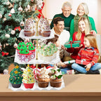 Hoedia 3 Tier Cupcake Stand Tower, Plastic White Cup Cake Holder for Dessert stands, Tiered Serving Tray for Tea Party, Birthday Party, Wedding Decor and Baby Shower(Square Wave)