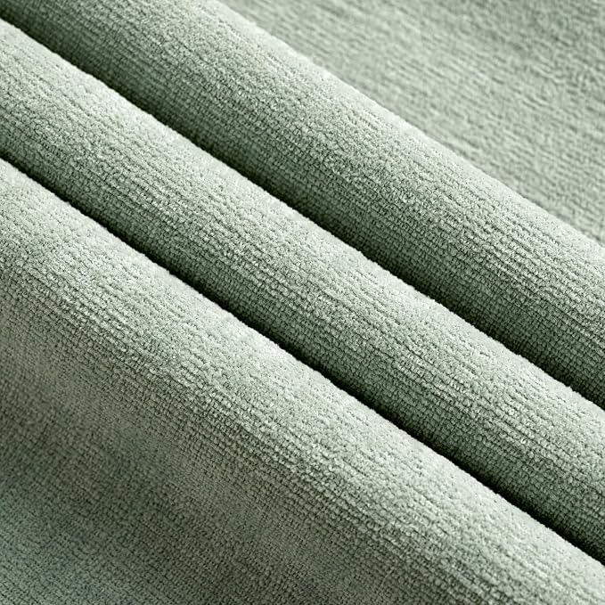 MIULEE Greyish Green Chenille Couch Throw Pillow Covers, 18x18 | Set of 2 - Image 2