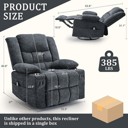 Korser 360° Swivel Rocker Recliner - Image 2
